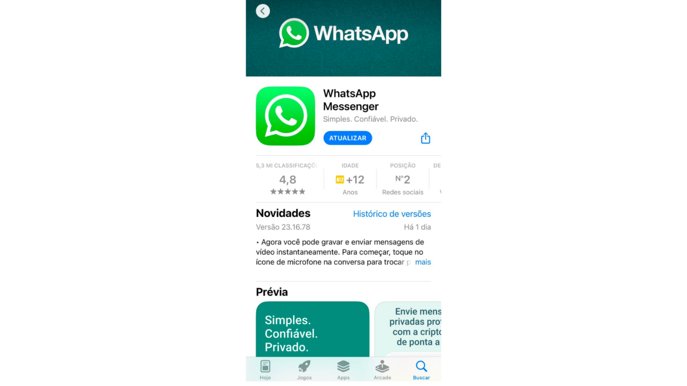 Whatsapp lança nova versão para iPhone
