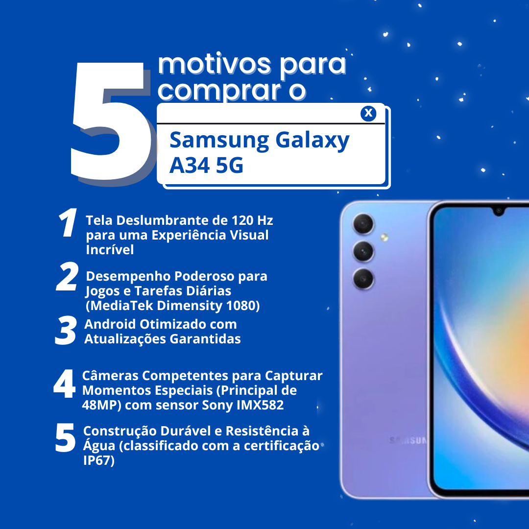 5 motivos comprar Samsung Galaxy A34