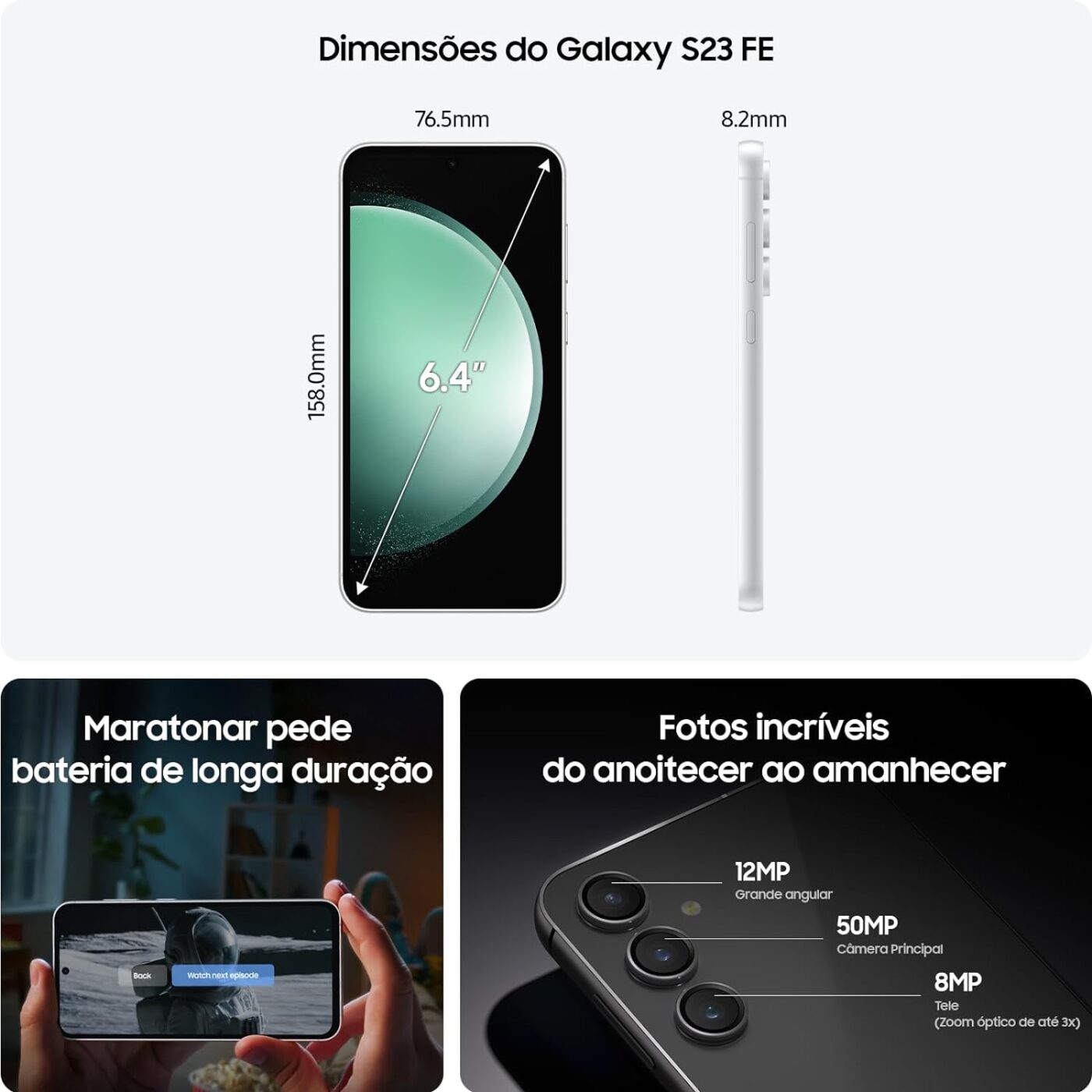Especificações do Galaxy S23 FE